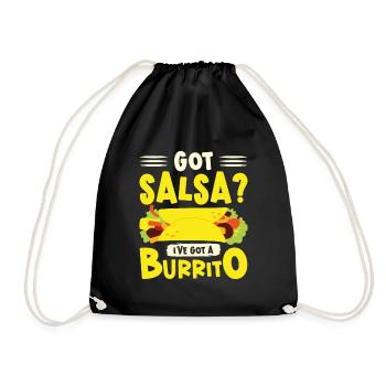 Burrito Mexican Food Lover - Drawstring Bag - black - Front