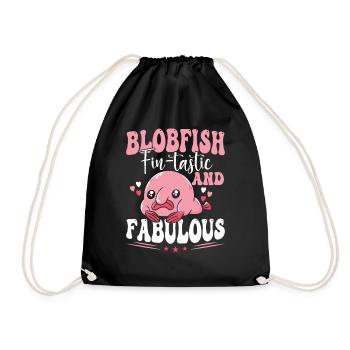 Propriétaire de blobfish dégustateur d’ailerons Poisson Blobf - Sac de sport léger - noir - Devant