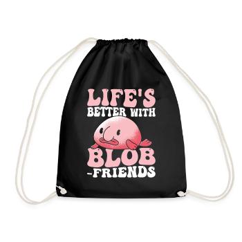 La vie est meilleure avec les propriétaires de Blobfish - Sac de sport léger - noir - Devant