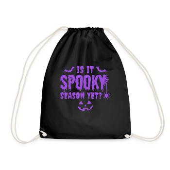 Is It Spooky Season Yet? - Halloween Kürbis - Turnbeutel - Schwarz - Vorne