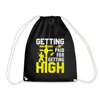 Getting Paid for Getting High - - Drawstring Bag - black - Front