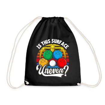 Funny Bocce Game - Drawstring Bag - black - Front
