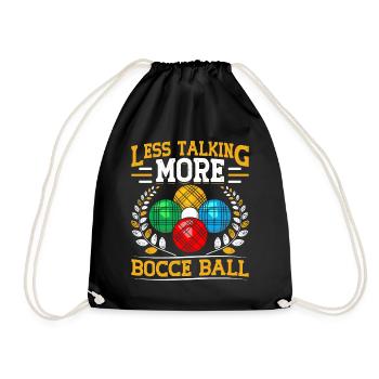 Funny Bocce Game - Drawstring Bag - black - Front