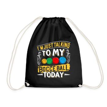 Funny Bocce Game - Drawstring Bag - black - Front