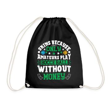 Funny Bocce Game - Drawstring Bag - black - Front