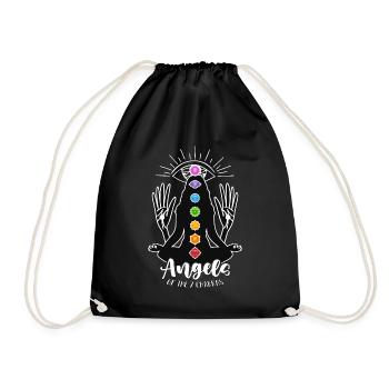 Reiki Angels Of The 7 Chakras Loves Energy Healing - Drawstring Bag - black - Front
