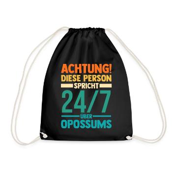 Opossum - Turnbeutel - Schwarz - Vorne