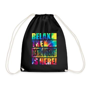 Dental Hygienist Funny Saying - Drawstring Bag - black - Front