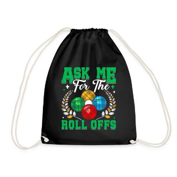 Funny Bocce Game - Drawstring Bag - black - Front