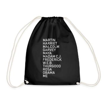 Mois de l’histoire des Noirs Leader noir - Sac de sport léger - noir - Devant