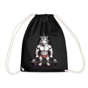 Unicorn Bodybuilder Fitness et Sports Design - Sac de sport léger - noir - Devant