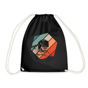 Welder welding - Drawstring Bag - black - Front