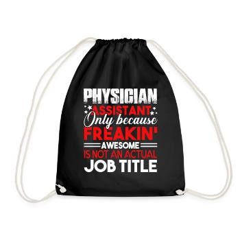 Physician Assistant Physician Assistant Job Title - Drawstring Bag - black - Front
