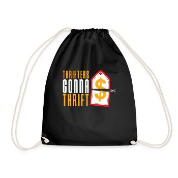Thrift Shopping Les friperies vont au marché aux puces de friperie - Sac de sport léger - noir - Devant