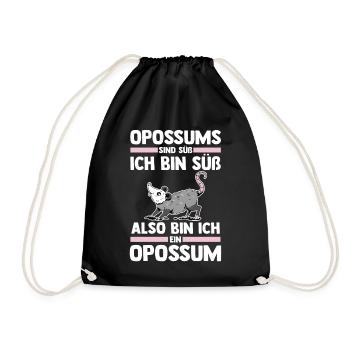 Opossum - Turnbeutel - Schwarz - Vorne