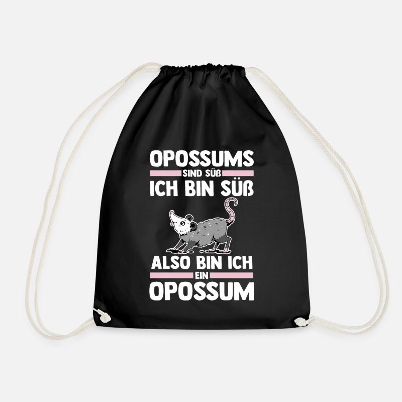 Opossum - Turnbeutel - Schwarz