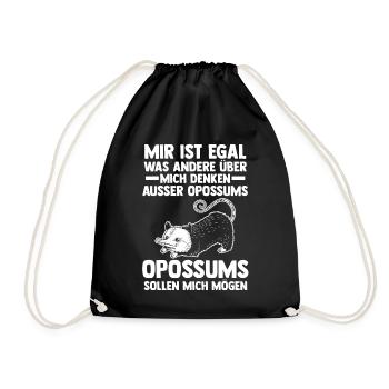 Opossum - Turnbeutel - Schwarz - Vorne