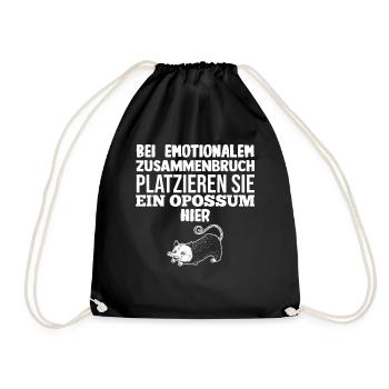 Opossum - Turnbeutel - Schwarz - Vorne