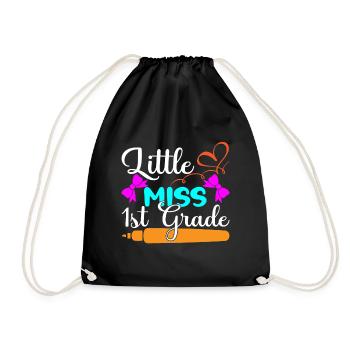 Hello 1st Grade Back To School First Day - Drawstring Bag - black - Front