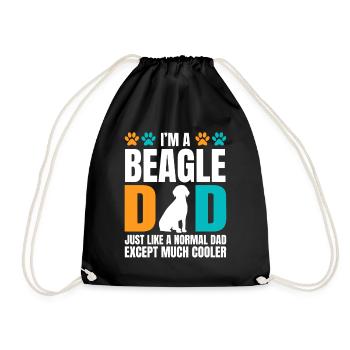 Je suis un papa Beagle Drôle de dicton - Sac de sport léger - noir - Devant