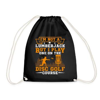 Let me play Discgolf - Drawstring Bag - black - Front
