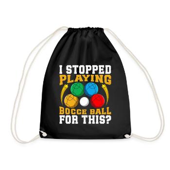Funny Bocce Game - Drawstring Bag - black - Front
