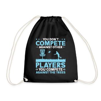 Let me play Discgolf - Drawstring Bag - black - Front