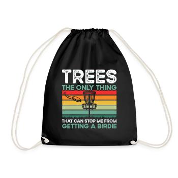Let me play Discgolf - Drawstring Bag - black - Front