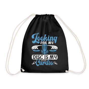 Let me play Discgolf - Drawstring Bag - black - Front
