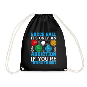 Funny Bocce Game - Drawstring Bag - black - Front
