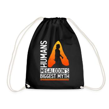 People - The biggest myth of the megalodon - - Drawstring Bag - black - Front