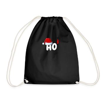 Ho Ho Ho Design de Noël Père Noël - Sac de sport léger - noir - Devant