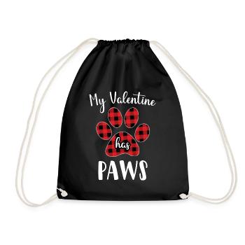 Drôles de chiens Chats Chien de Saint-Valentin - Sac de sport léger - noir - Devant