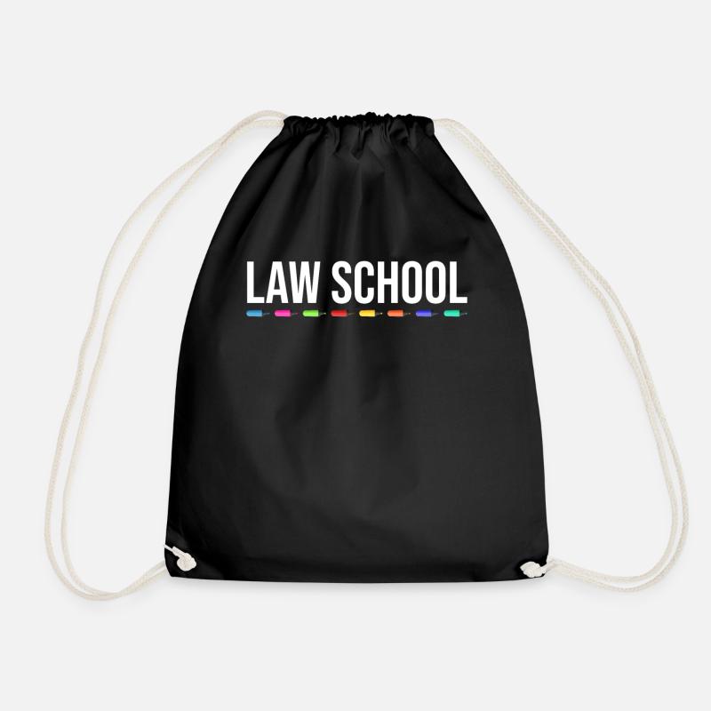Law School Marker Attorney Lawyer - Drawstring Bag - black