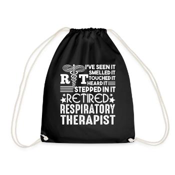 Respiratory Therapy Retired Respiratory Therapist - Drawstring Bag - black - Front