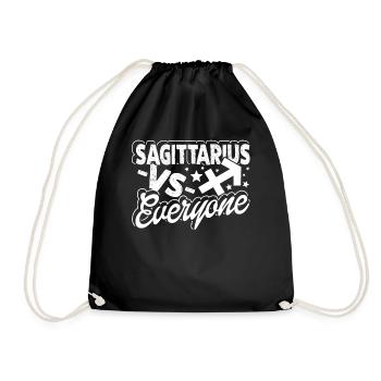 Sagittarius Sagittarius Vs Everyone Sign Of Zodiac - Drawstring Bag - black - Front