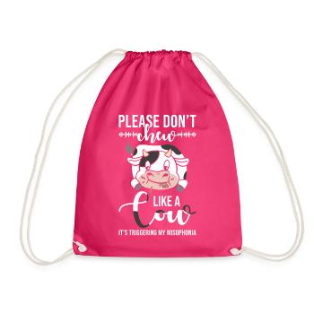 Misophonie S’il vous plaît ne mâchez pas comme une vache - Sac de sport léger - fuchsia - Devant