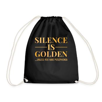 Le silence de la misphonie est de l’or - Sac de sport léger - noir - Devant