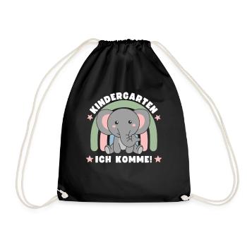 Kindergarten Ich Komme! - Turnbeutel - Schwarz - Vorne