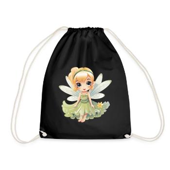 Douce fée avec magie féerique pour les enfants et les dames - Sac de sport léger - noir - Devant