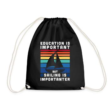 Mais la voile est plus importante - voilier nautique - Sac de sport léger - noir - Devant
