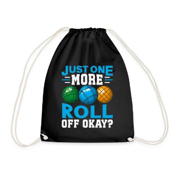 Funny Bocce Game - Drawstring Bag - black - Front