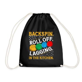 Funny Bocce Game - Drawstring Bag - black - Front