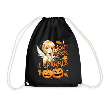 Halloween-Fee Verkleidung I don't spook, I sparkle - Turnbeutel - Schwarz - Vorne