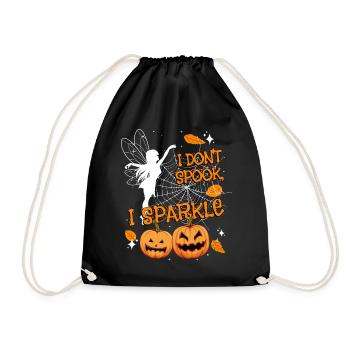 Halloween-Fee Verkleidung I don't spook, I sparkle - Turnbeutel - Schwarz - Vorne