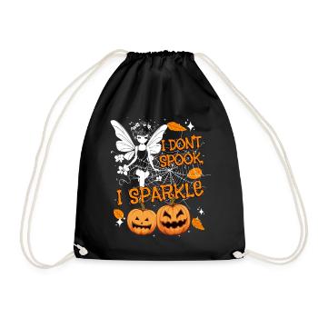 Halloween-Fee Verkleidung I don't spook, I sparkle - Turnbeutel - Schwarz - Vorne