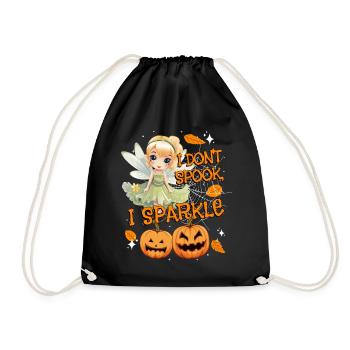 Halloween-Fee Verkleidung I don't spook, I sparkle - Turnbeutel - Schwarz - Vorne