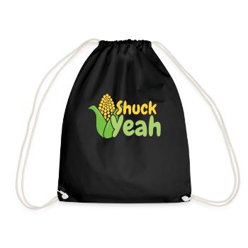 Shuck yes- Corn Farmer Farmer Corn Grain - Drawstring Bag - black - Front