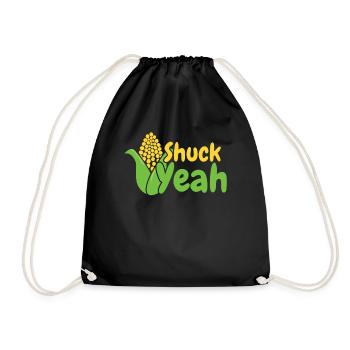Shuck yes- Corn Farmer Farmer Corn Grain - Drawstring Bag - black - Front