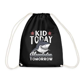 Aujourd’hui enfant, demain mégalodon - requin - Sac de sport léger - noir - Devant